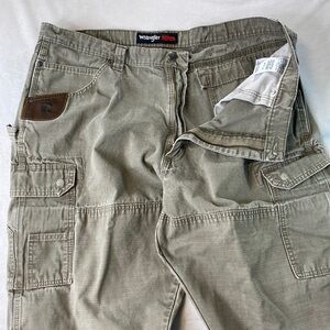 Wrangler Riggs Cargo Ranger Pants Double Knee Men 40x32 Workwear Utility Ripstop